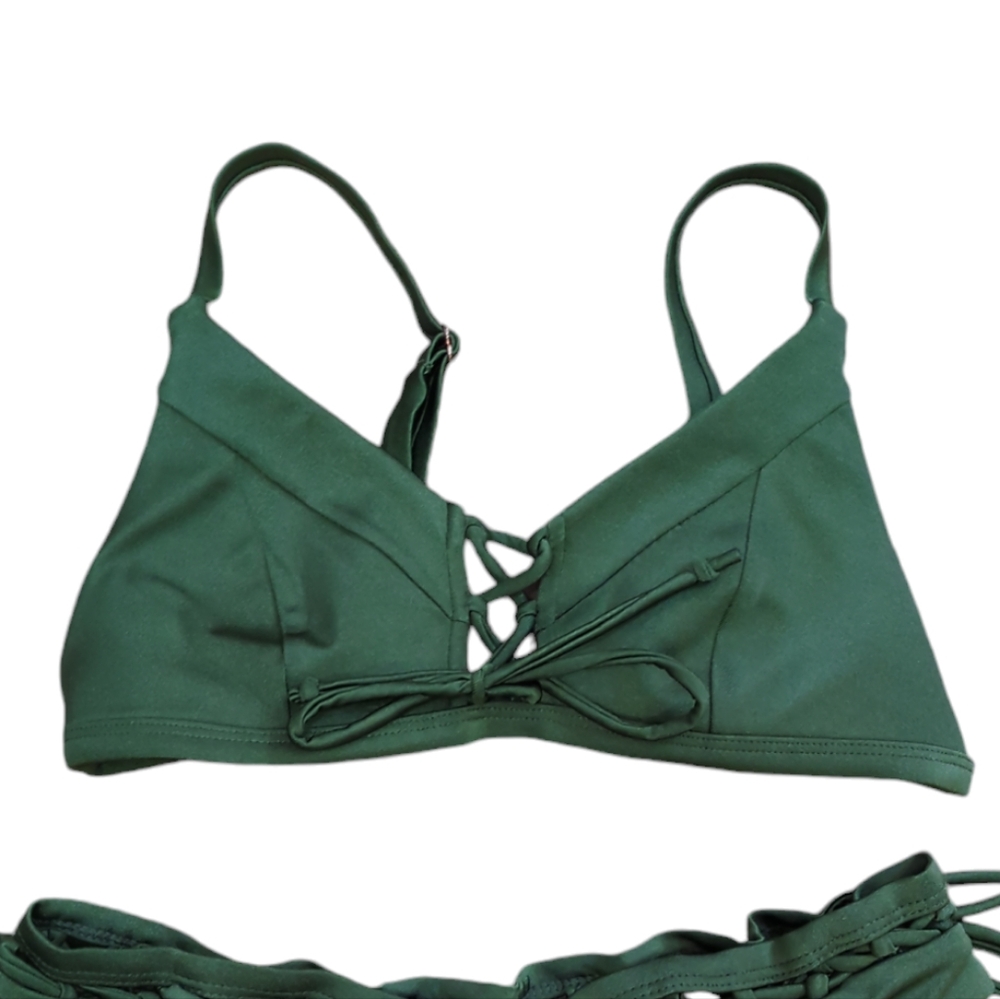 L.A.Hearts swim set color green olives size S - Picture 2 of 7
